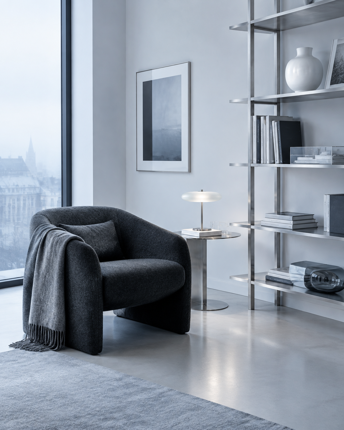 A quiet, uncluttered reading corner